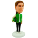Custom Cyclist With Helmet Bobblehead