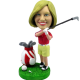 Custom Female Golfing Bobblehead