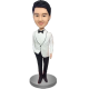 Custom White Suit Groomsman Bobblehead