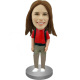 Female Backpacker Custom Bobble Head