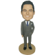 Grey Suit Blue Tie Groomsman