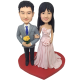 Groom Taking Flower Wedding Cake Topper