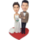 Happy Newlyweds Bobbleheads