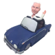 Man in Blue Car Cusom Bobblehead