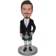 Scottish Style Groomsman Custom Bobblehead