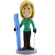 Skiing Woman Bobblehead