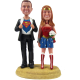 Superman and Wonder Woman Cake Topper