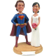 Superman Theme Wedding Cake Topper