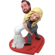 Wrestling Couple Wedding Cake Topper